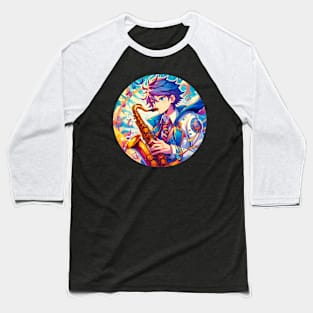 Anime boy saxophone player Baseball T-Shirt